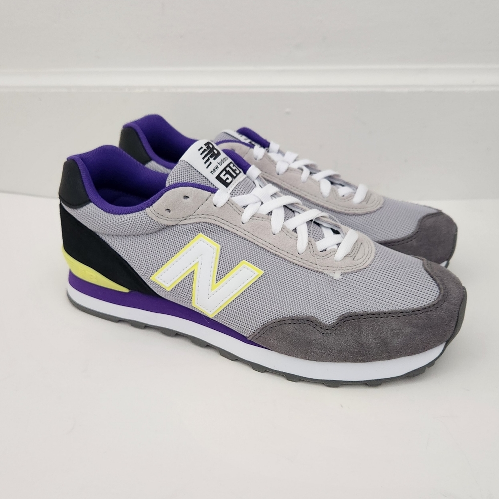 New Balance 515 Gray Multi Color Leather Mesh Sneaker Style ML515SL3 Men 9